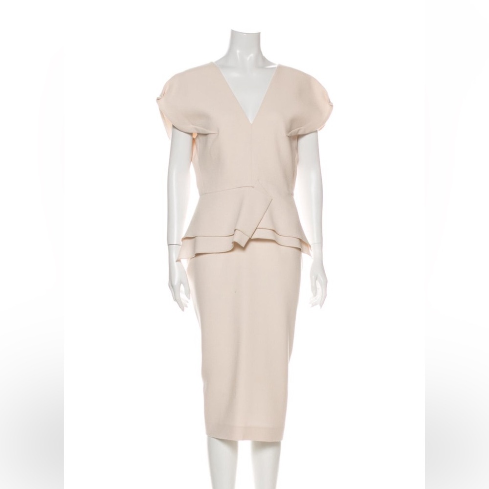Roland Mouret Pale Blush Midi Dress